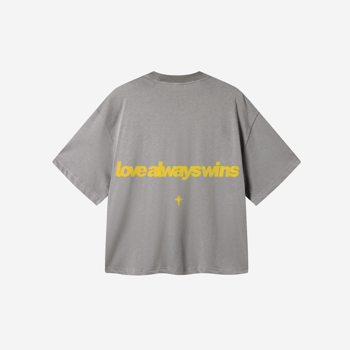 LOVE ALWAYS WIN GREY TEE